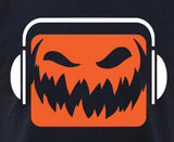 Pumpkin With Earphones Halloween T Shirt