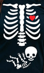 Skeleton ribs and baby boy T shirt