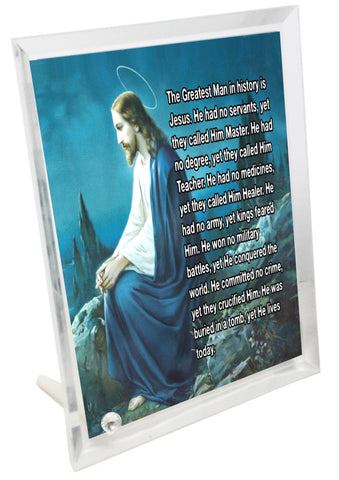 Jesus Glass Slate Photo frame 23x18cm